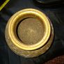 Antique Brass Lota Holy Water Pot, features intricate hand-etched foliage engravings, Postage Available or Collection Image 3