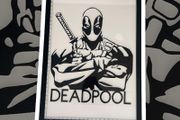 Deadpool DIY iron on vinyl transfer.