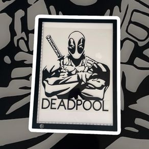 Deadpool DIY iron on vinyl transfer.