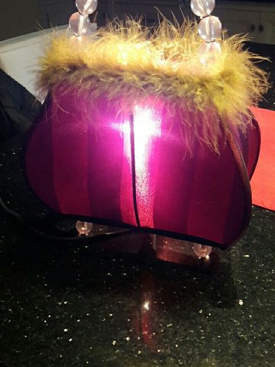 Light shaped as a Handbag Wine colour NEW