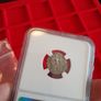 Roman Empire Severus Denarius Toned Coin 'Mars Advancing' Image 2