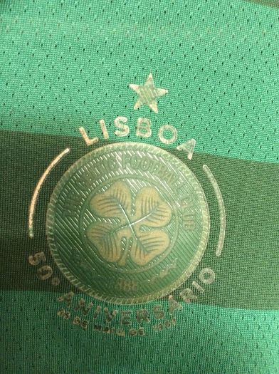 Glasgow Celtic Boys Age 12-13 Years Official Lisbon Lions 50th Anniversary New Balance Away Jersey Large Boys