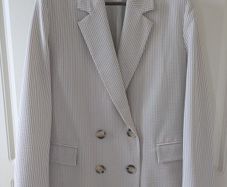 Pinstripe double breasted blazer