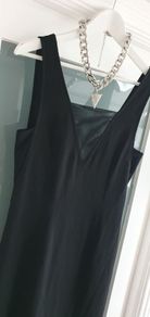 H&M black sheer panel's midi with side split Sz 12 - Bnwt Rrp 39.99