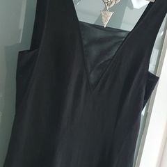 H&M black sheer panel's midi with side split Sz 12 - Bnwt Rrp 39.99