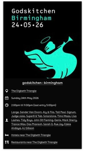 Godskitchen Birmingham Tickets
