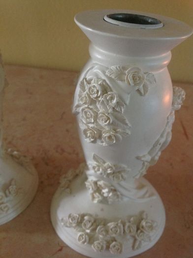 Plaster Cherub candle holders