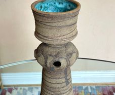 Mid Century Clive Brooker Brutalist Ikebana Vase / Candle Holder