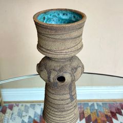Mid Century Clive Brooker Brutalist Ikebana Vase / Candle Holder