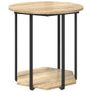 Side Table Set of 2, Sonoma Oak Wood and Metal Image 4