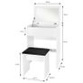 Dressing table with mirror and  stool Image 3