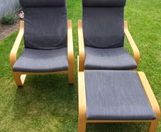 2 chairs and 1 footstool