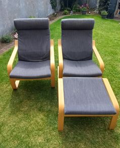 2 chairs and 1 footstool