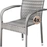 Garden Chairs Set of 4 Stackable Polyrattan Outdoor Black Brtown Cream Grey Image 5