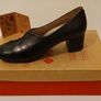 PieSanto Black Pump Shoes Wide Fit (G) Block Heel UK2 EU35 Removable Insole CAN POST Image 10