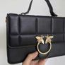 Black Quilted Top Handle Cross Body Bag - BRAND NEW Image 5