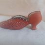 Vintage 1999 Coral Rhinestone 1920s  Shoe. Image 4