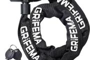 Bike Locks High Security with 2 Keys, Bike Chain Lock Heavy Duty, 120cm Bicycle/Cycling Locks for Bike Cycle, Moto, Door, Gate Fence, Black/White