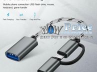 main image for ad 4753 USB C Adapter 2 in 1 Micro USB Cable to USB 3.0 Adapter OTG for Type-C