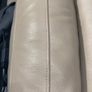 Cream leather sofa Image 9