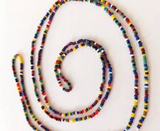 Long Vintage 70s Colourful Tiny Beads