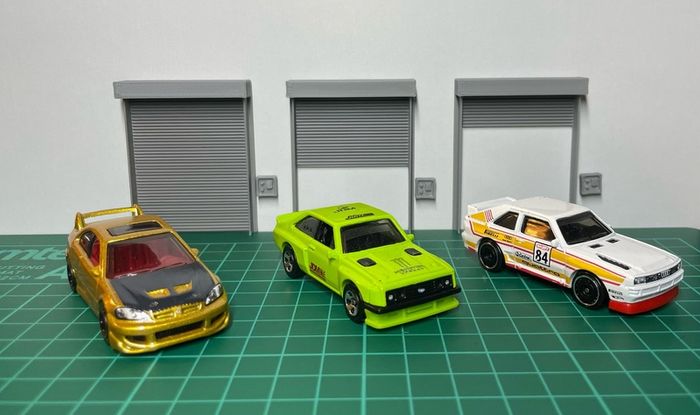 1:64 garage door set for dioramas
