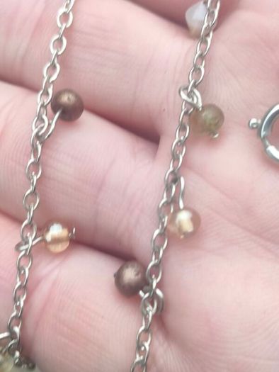 Vintage Sterling Silver necklace with Semi-Precious stones