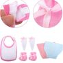 Role play games 40 Piece Bag with Baby Feeding Accessories, Clothes, Doll Bear, Bath, Soother Dummy and Much More-Nurturing Pretend Toy for Kids, 23 x 15 x 18 Centimeters (FREE POSTAGE) Image 5