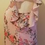 FREE POST New Look Pink Floral Top Blouse With Birds UK 8 EU 36 Excellent Condition Image 2