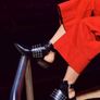 ALLSAINTS Black Leather Open Back Ankle Boots Image 5