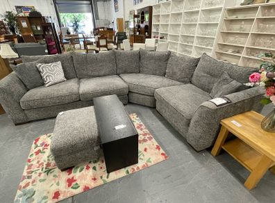 Large Corner Sofa & Storage Ottoman