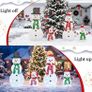 48 in 4-Piece 2D Lighted Snowman Family Outdoor Christmas Decorations, 100 LED Yard Display with Stakes and Zip Ties for Lawn, Porch, Garden and Indoor Holiday Decor Image 5