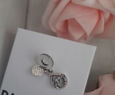 New genuine pandora Mum charm with pink zirconias