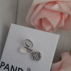 New genuine pandora Mum charm with pink zirconias
