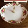 Royal Albert Country Roses China Carry Handle Cakes Sandwiches Serving Stand Boxed Image 2