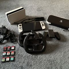 Nintendo Switch OLED White, 10 Games + Accessories