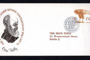 1975 Ireland Irish Art "Bird of Prey" by Oisin Kelly Commemorative Stamp Illustrated The Irish Times Addressed First Day Cover (FDC)