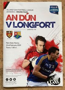2020 Down v Longford - GAA Allianz Football League Programme