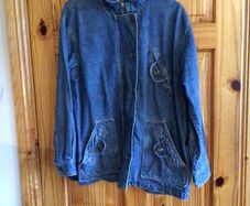 Vintage 80s  Leigh Morgan Ladies oversized Denim Jacket size Large postage included