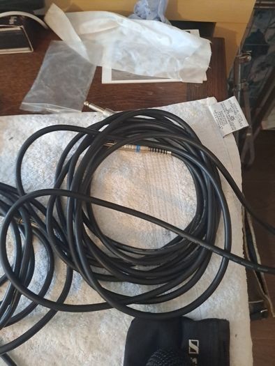 Guitar jacks and microphone.