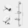 Ibergrif M20802-1 Shower Riser Rail, 57cm Shower Rail, No Drilling Required, Shower Rail kit with Adjustable Shower Head Holder and Soap Dish, Shower Slider Rail for Bathroom, Chrome, Silver Image 5
