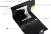 Anti Theft Card Wallets with Zipped Coin Pocket