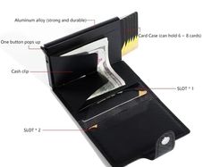 Anti Theft Card Wallets with Zipped Coin Pocket