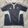 New Zealand All Blacks Rugby Adidas Climacool Grey Training Jersey Shirt 2010 Large Image 2