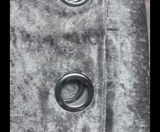 Silver, crushed velvet curtains