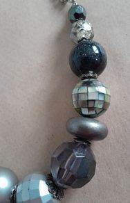 Accesorise Grey Beaded Necklace