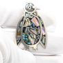 Vintage Mexican Silver And Abalone Brooch Image 5