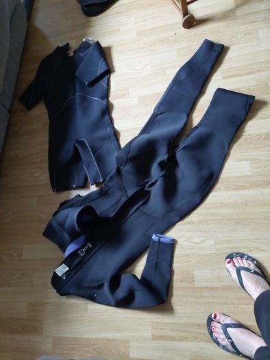 Wetsuits...long leggedMountain Warehouse.Worn twice...short suit Pegasus..used.