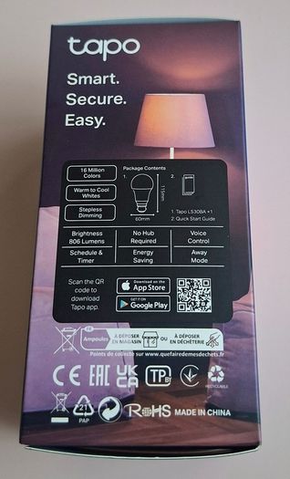 TP-Link Tapo L530BA Smart Wi-Fi Light Bulb (Multicolor, B22)