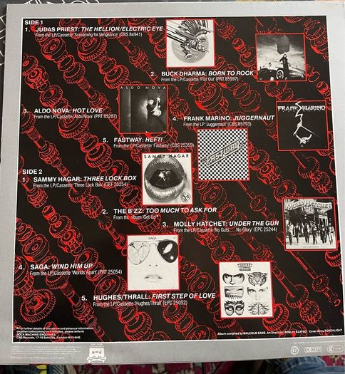 The Rock Machine volume 1 & 2  vinyl records in nm condition Judas Priest fastway quiet riot Aerosmith etc 30 euros is for both albums
